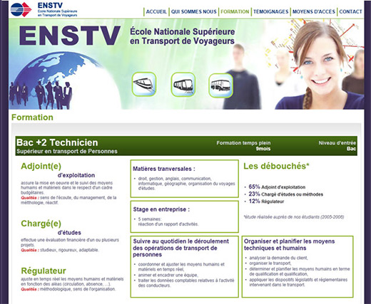 Site internet ecole aft aftral enstv