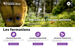 realisation site internet ecole georges melies cinema animation